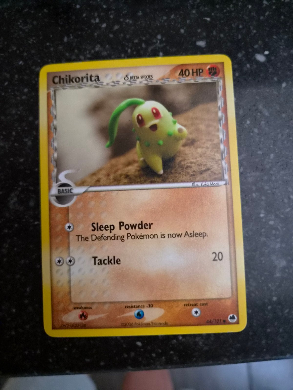 Chikorita Delta Species Pokémon kaart - Uitstekende staat, Ophalen of Verzenden, Zo goed als nieuw, Losse kaart