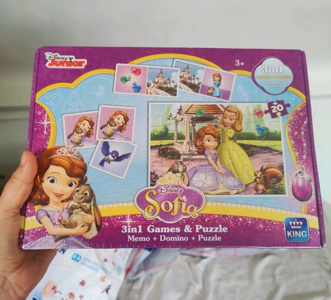 Sofia prinsesje 3 in 1 spelletjes puzzels nieuw, Ophalen, Nieuw