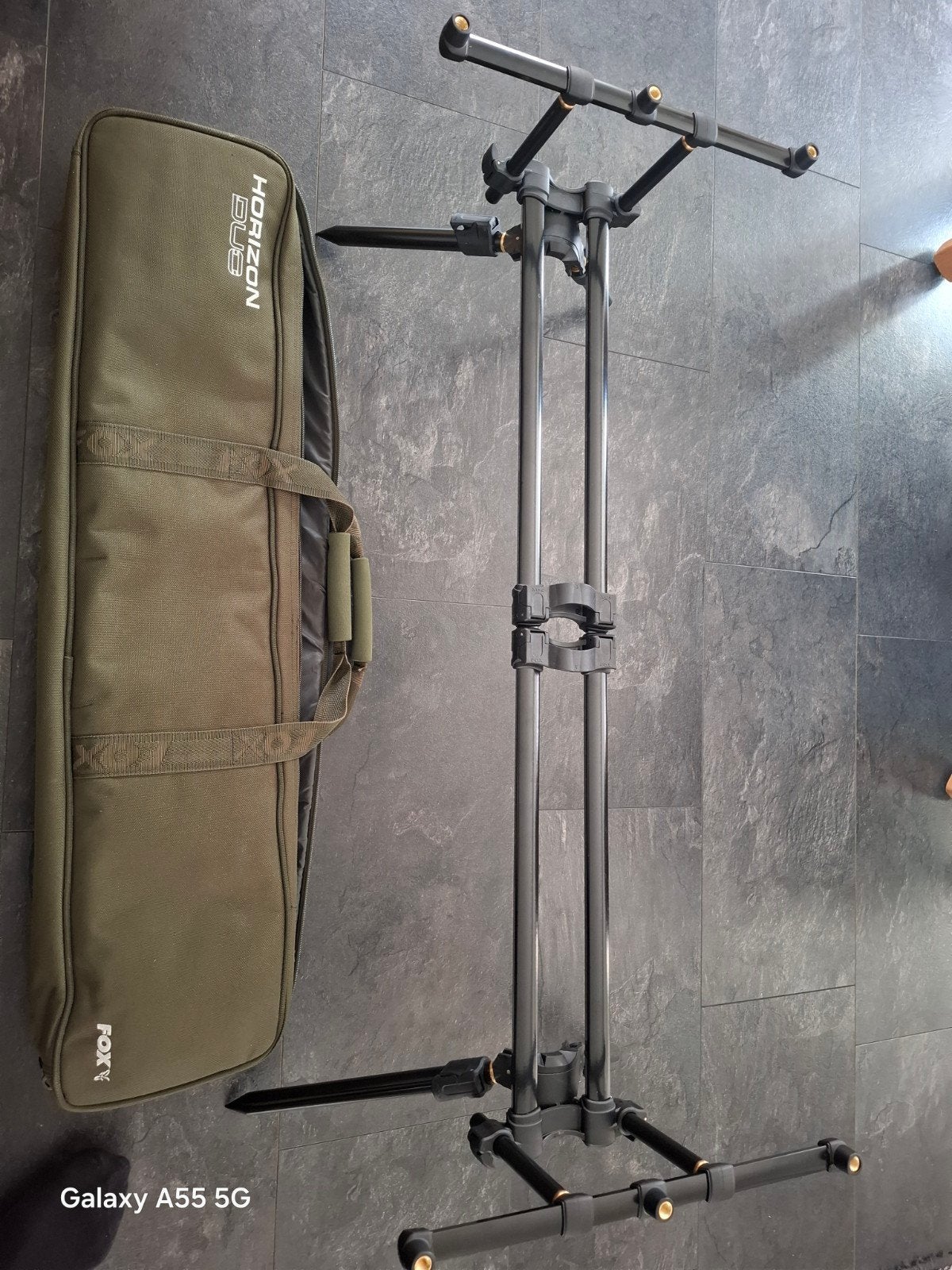 Fox Horizon Duo Rodpod 3-rod met draagtas, Watersport en Boten, Hengelsport | Karpervissen, Ophalen of Verzenden, Zo goed als nieuw