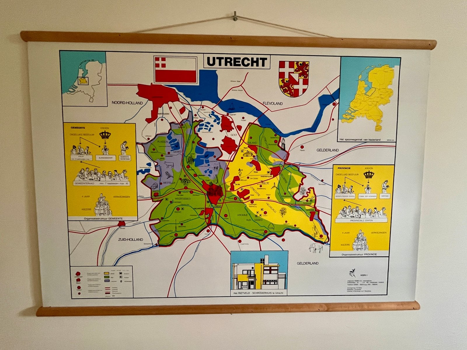 Oude schoolplaat Provincie Utrecht - Jaren '70, Ophalen, Aardrijkskunde