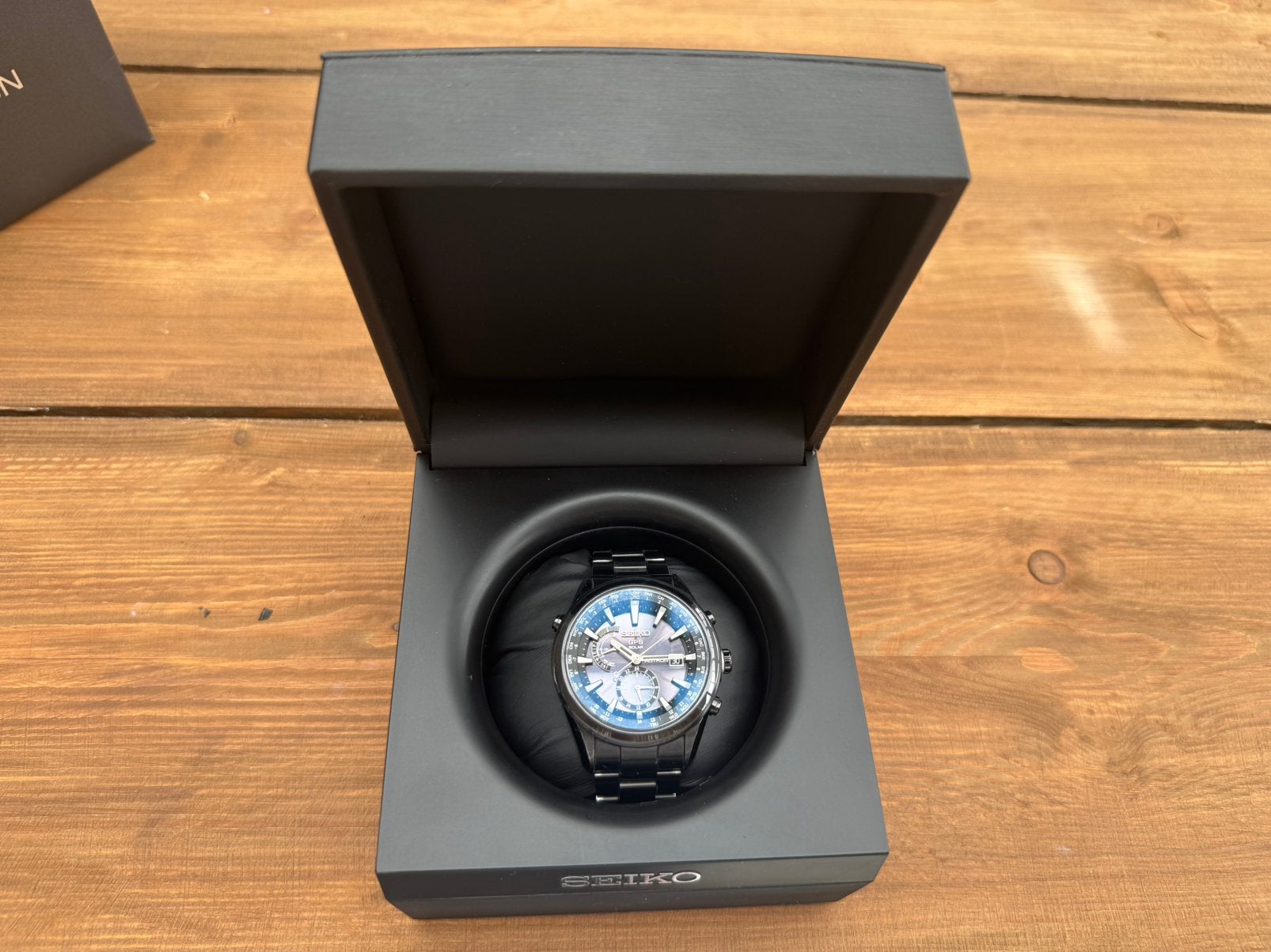Seiko Astron GPS Solar SAST007 – zwart titanium, Sieraden, Tassen en Uiterlijk, Horloges | Heren, Ophalen of Verzenden, Gebruikt