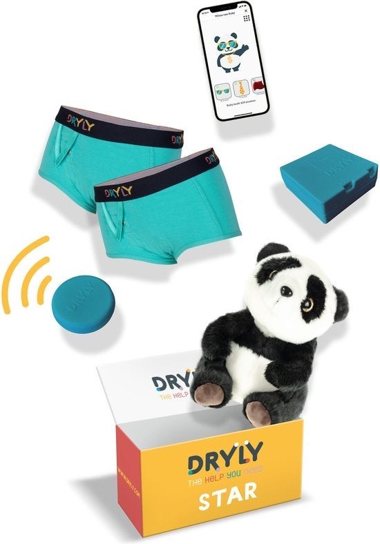 Dryly plaswekker met 3 meisjes onderbroeken maat 110-116, Kinderen en Baby's, Kinderspulletjes, Ophalen of Verzenden, Gebruikt
