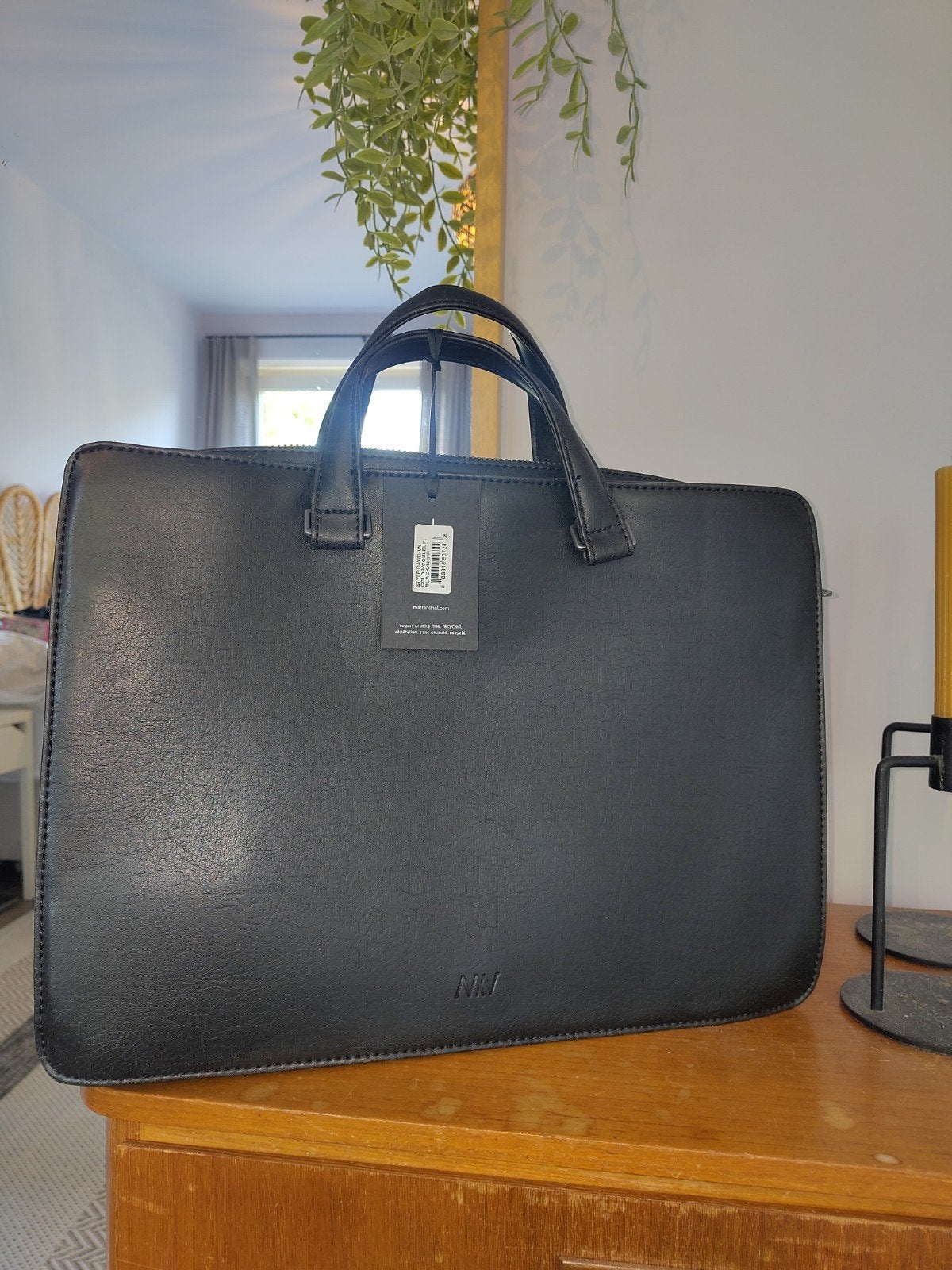 Nieuw: Matt & Nat, David Vegan Briefcase aktetas laptoptas, Computers en Software, Nieuw, Ophalen of Verzenden, 13 inch, Zwart