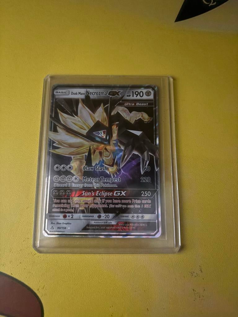 Dusk Mane Necrozma GX Pokémon kaart, Ophalen of Verzenden, Zo goed als nieuw, Losse kaart