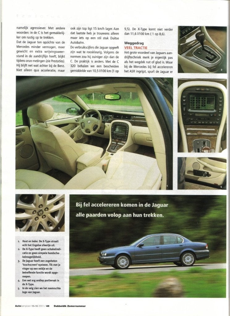 Autokampioen dubbeltest Jaguar X Type en Mercedes C 320 2001, Ophalen of Verzenden, Gelezen, Mercedes