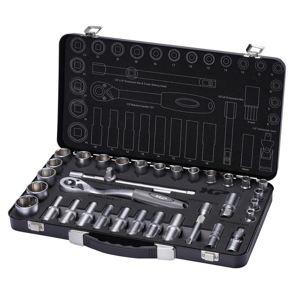 Doppendoos 1/2'' 34 dlg, Verzenden