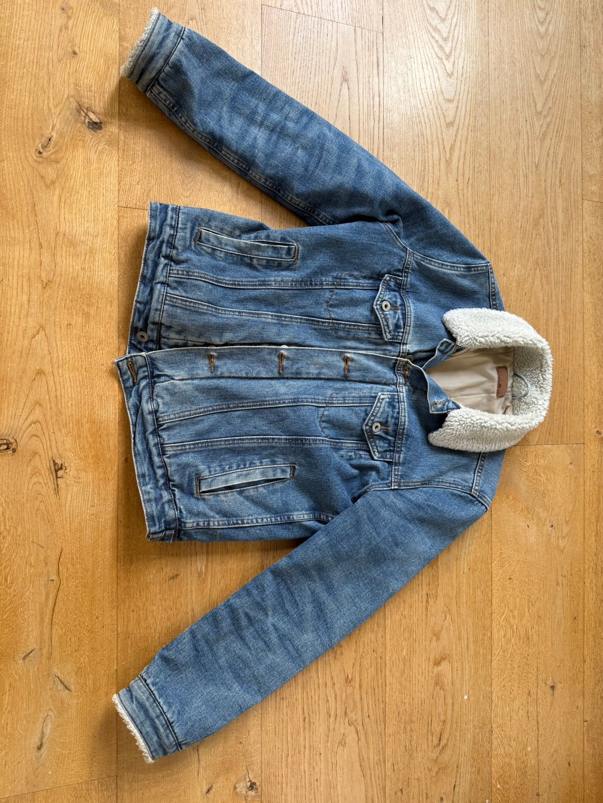 Spijkerjack maat S, Kleding | Heren, Ophalen, Gedragen, Maat 46 (S) of kleiner, Blauw