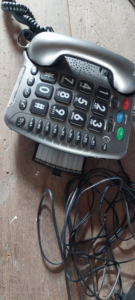 Geemarc AmpliPOWER40 vaste telefoon met grote toetsen, Ophalen of Verzenden, Gebruikt, 1 handset