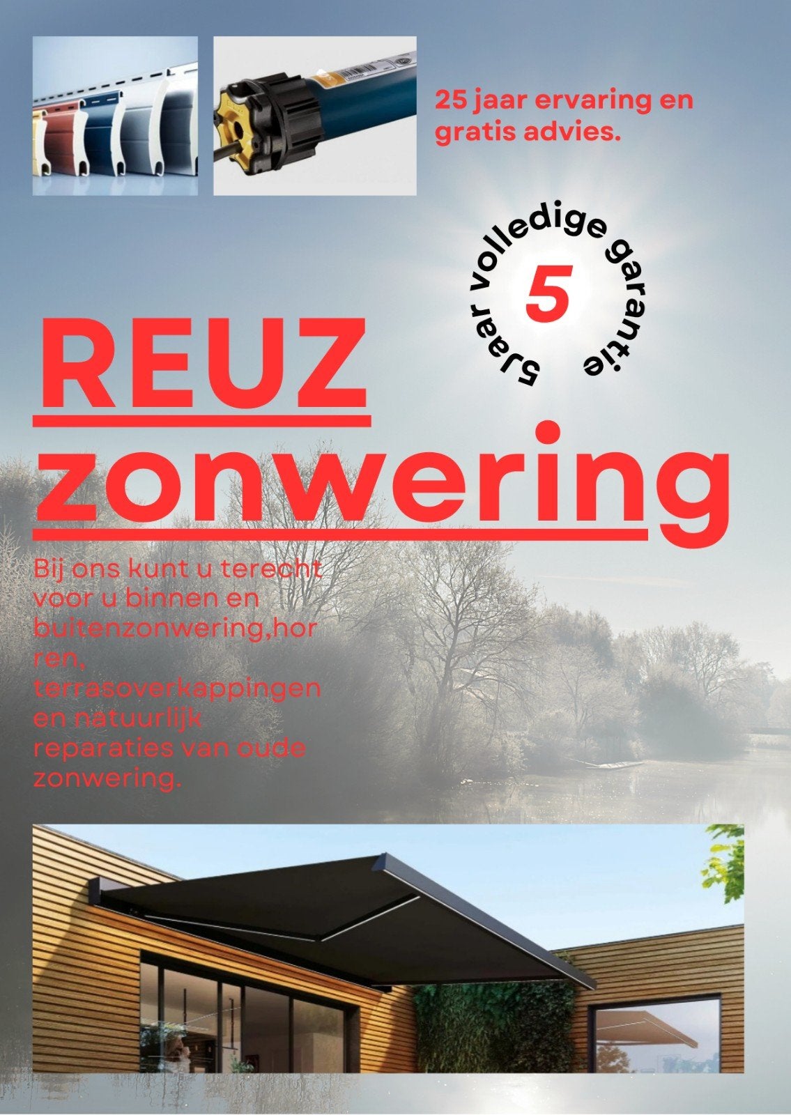 Monteur binnenzonwering gezocht, Ophalen of Verzenden, Minder dan 180 cm, Palen