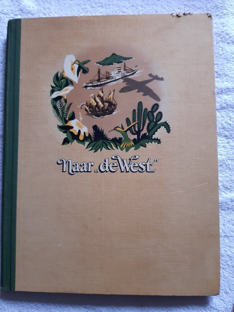 Vintage Plaatjesalbum "Naar de West", Boeken, Ophalen of Verzenden, Gelezen, Onbekend, Plaatjesalbum