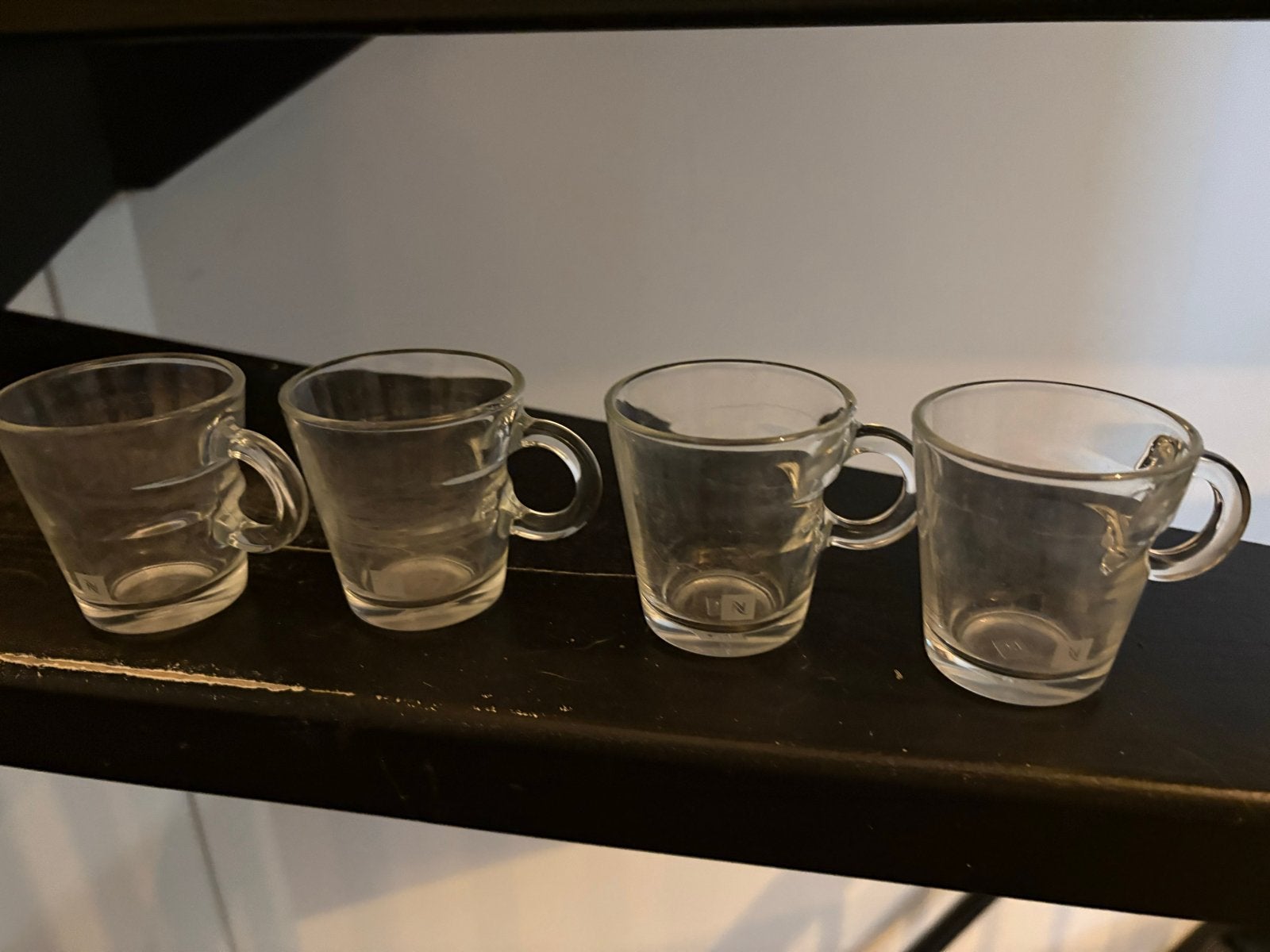 Nespresso espresso kopjes - Gebruikt, Huis en Inrichting, Keuken | Servies, Ophalen, Gebruikt, Overige merken, Glas