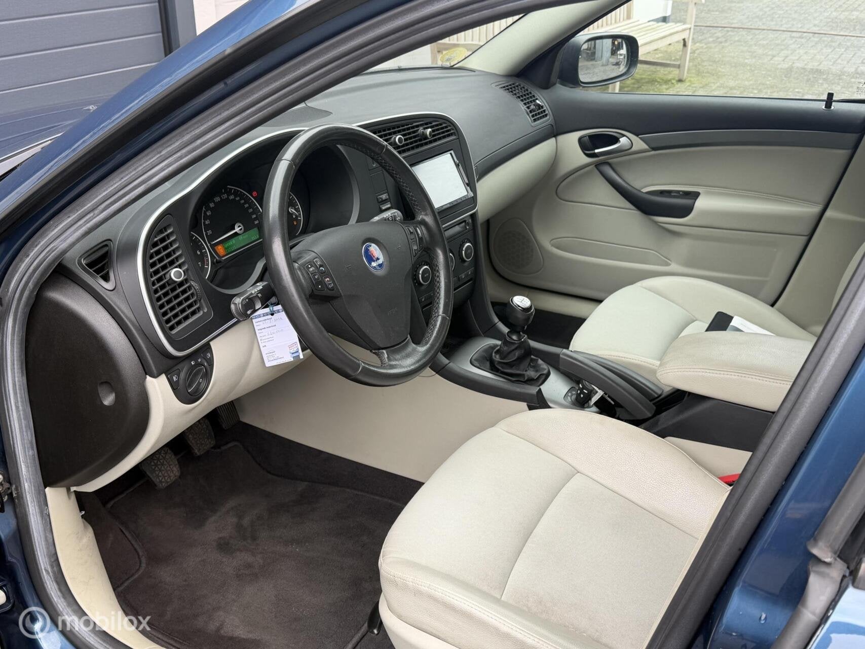Saab 9-3 Sport Estate 1.8t Linear|RIJKLAAR|1EIG|NAP|GARANTY!, Auto's, Saab, Gebruikt, Beige, 4 cilinders, Leder en Stof