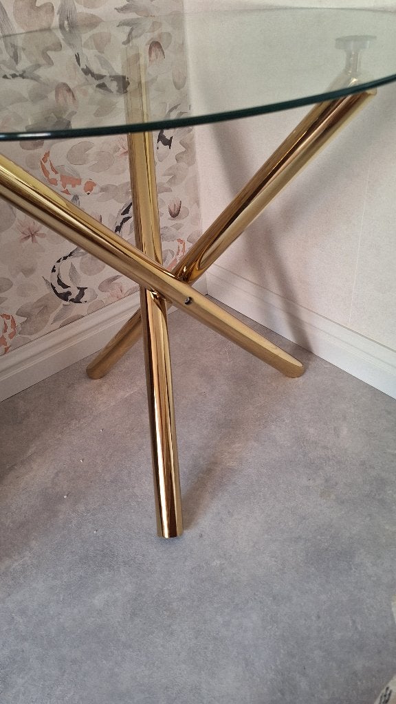 Glazen bistrotafel, Ophalen, 50 tot 100 cm, 50 tot 100 cm, Glas