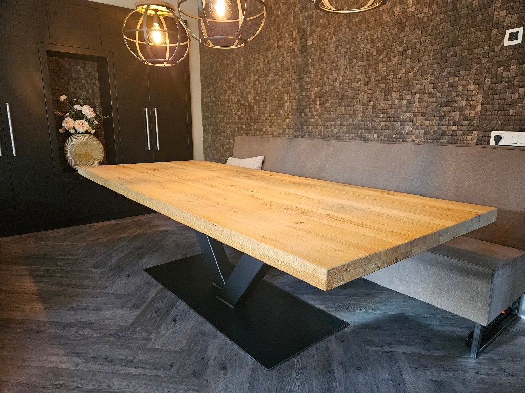 Eettafel, Huis en Inrichting, Ophalen, 100 tot 150 cm, 200 cm of meer, Zo goed als nieuw