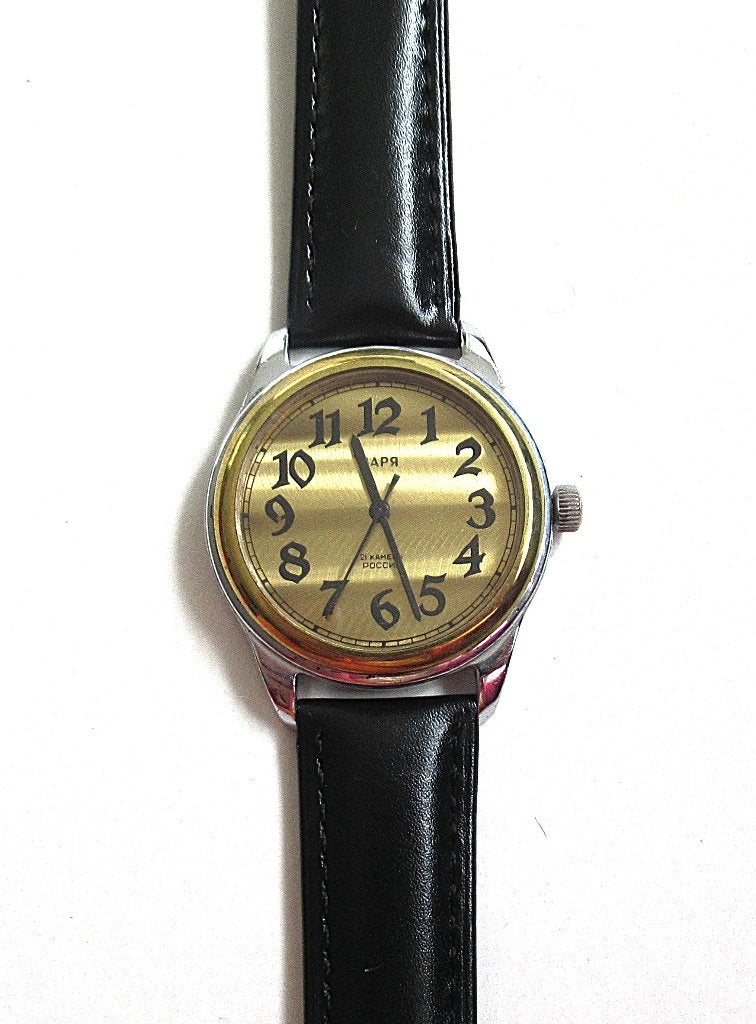 Vintage Soviet Zarja mechanisch herenhorloge van de 90 jaren, Sieraden, Tassen en Uiterlijk, Horloges | Heren, Ophalen of Verzenden