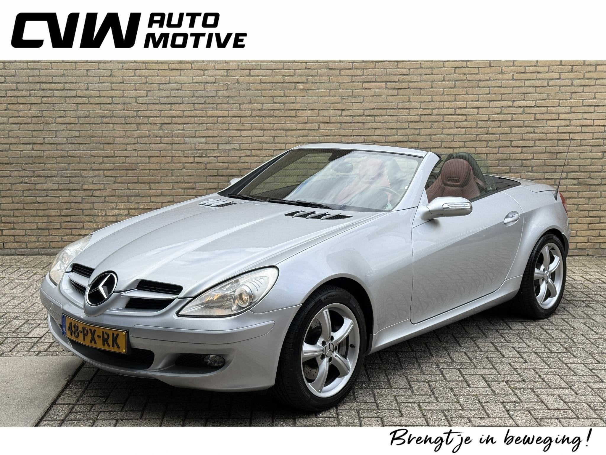Mercedes-Benz SLK-klasse 350 V6 272pk | Automaat | Leder | A, Auto's, Achterwielaandrijving, Gebruikt, Cabriolet, 6 cilinders
