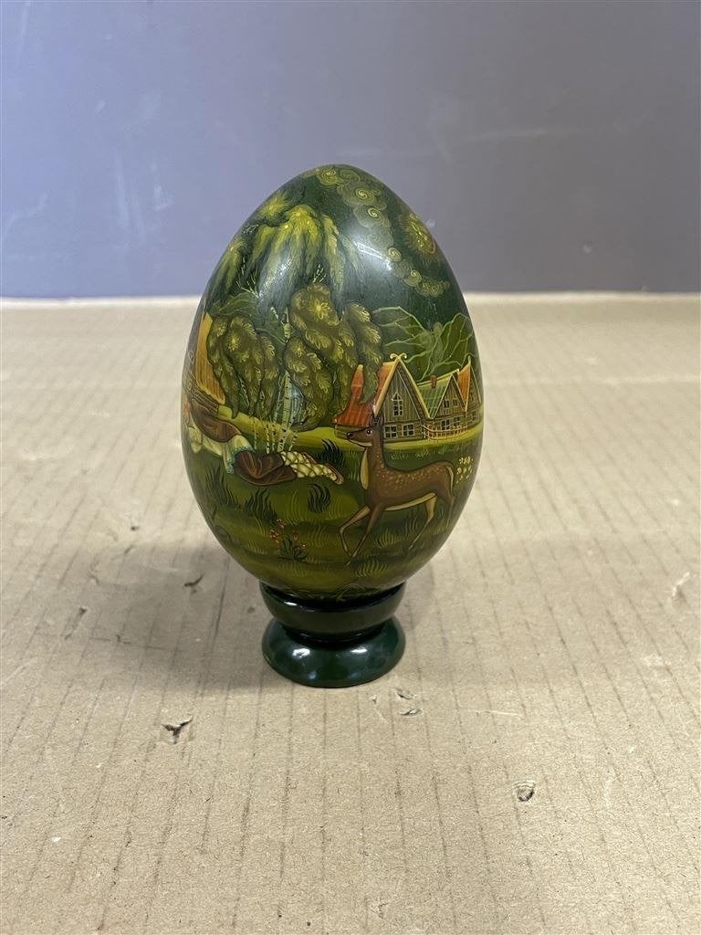 Rusland Ei handgeschilderd Russian Lacquer Egg ‘Man & Woman, Ophalen of Verzenden