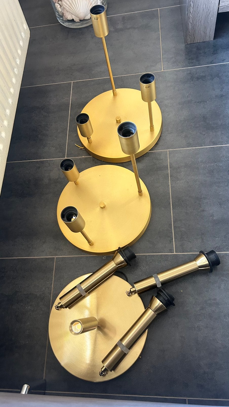Drie plafondlampen, Ophalen, Zo goed als nieuw