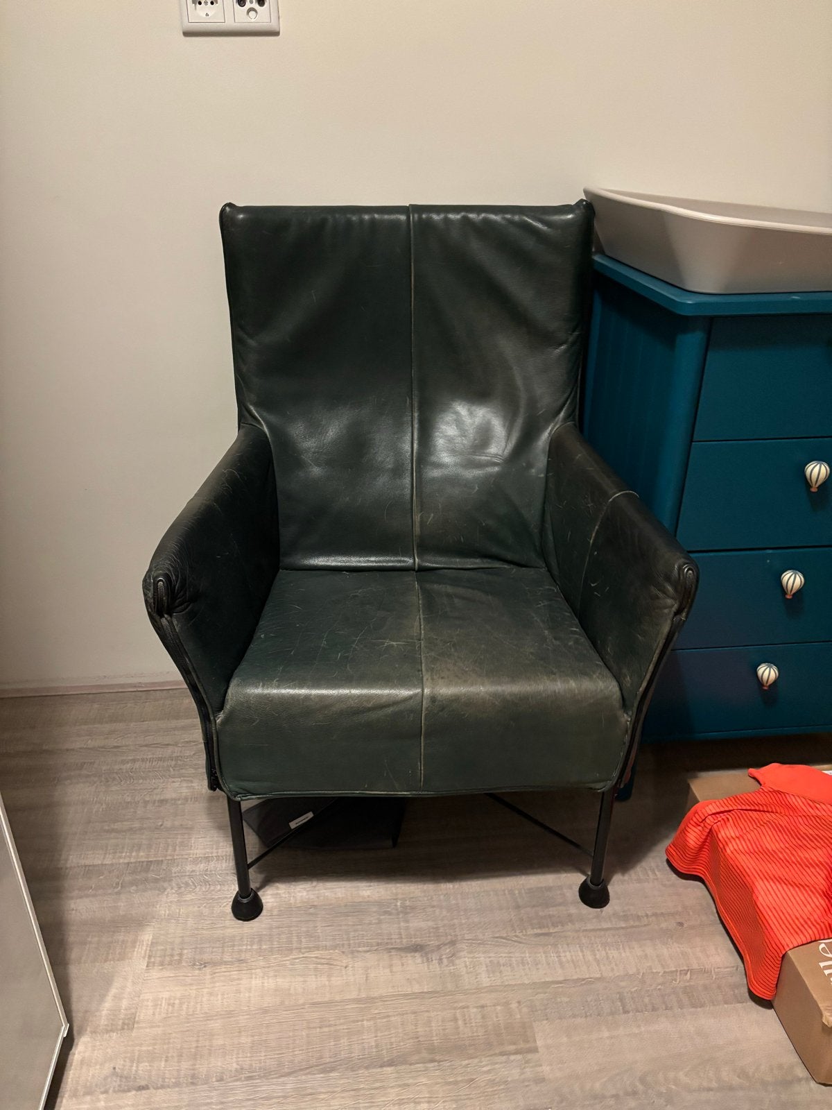 Groene Montis Charly fauteuil door Gerard van den Berg, Ophalen, Gebruikt, 50 tot 75 cm, Dutch design