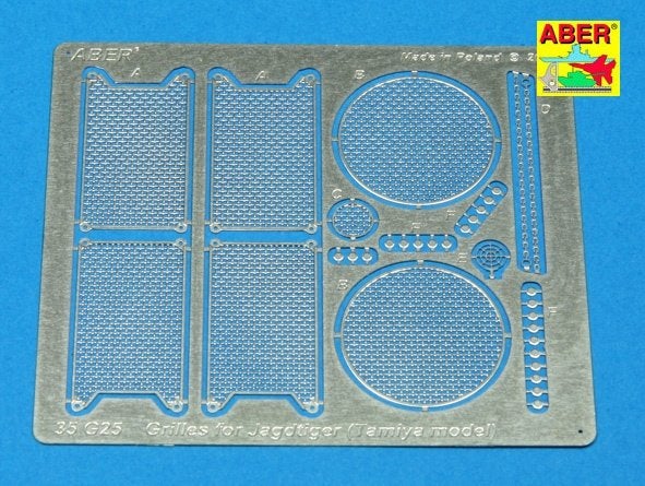 Aber 1:35 Sd.Kfz 186 Jagdtiger grilles (PE set), Tank, 1:32 tot 1:50, Nieuw, Ophalen of Verzenden
