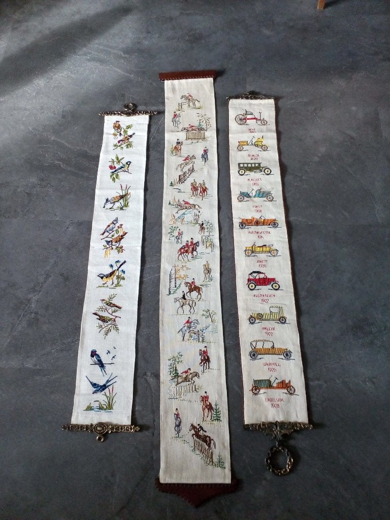 Vintage schellekoorden. Paarden/vogels/auto's. Pr/p/stuk, Ophalen of Verzenden