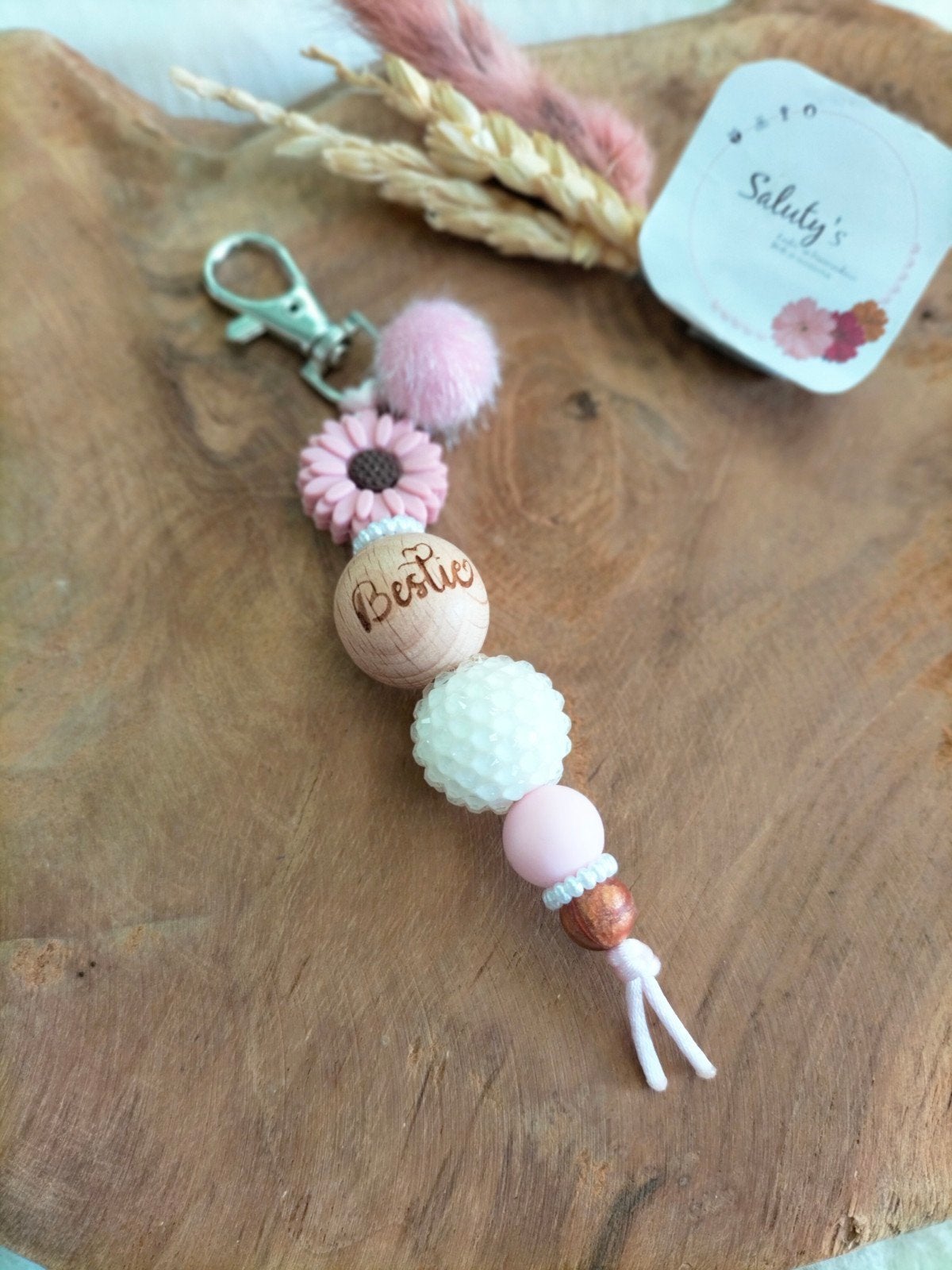 Nieuw • Sleutelhanger/Tashanger 'Bestie, Verzamelen, Verzenden, Overige typen, Nieuw, Saluty's kinder- en kraamcadeaus