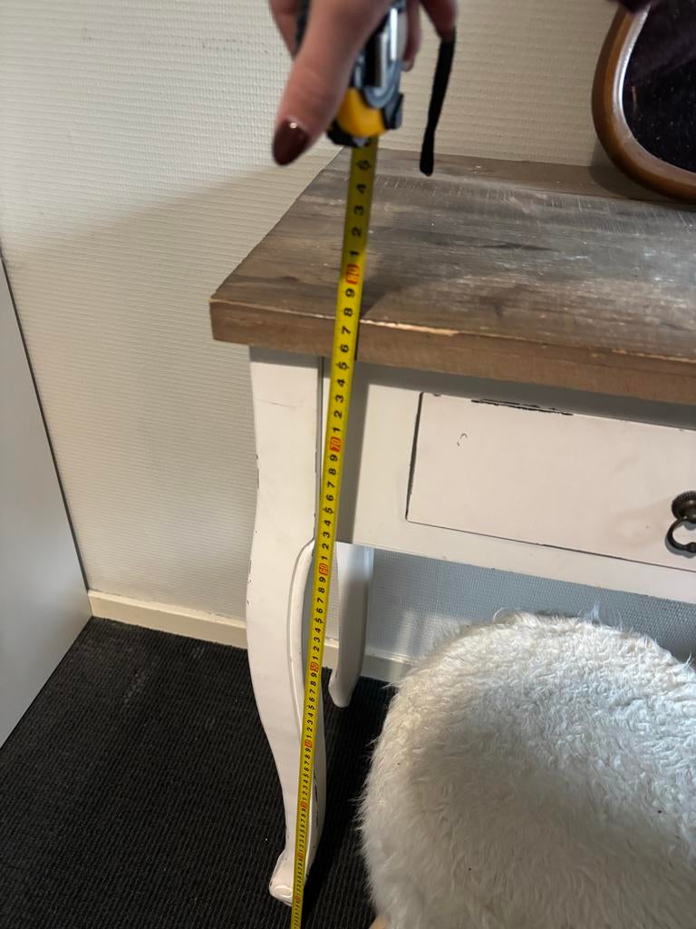 Mooie sidetable met lade - mist ringetje, Gebruikt, 50 tot 100 cm, Ophalen of Verzenden, Overige houtsoorten