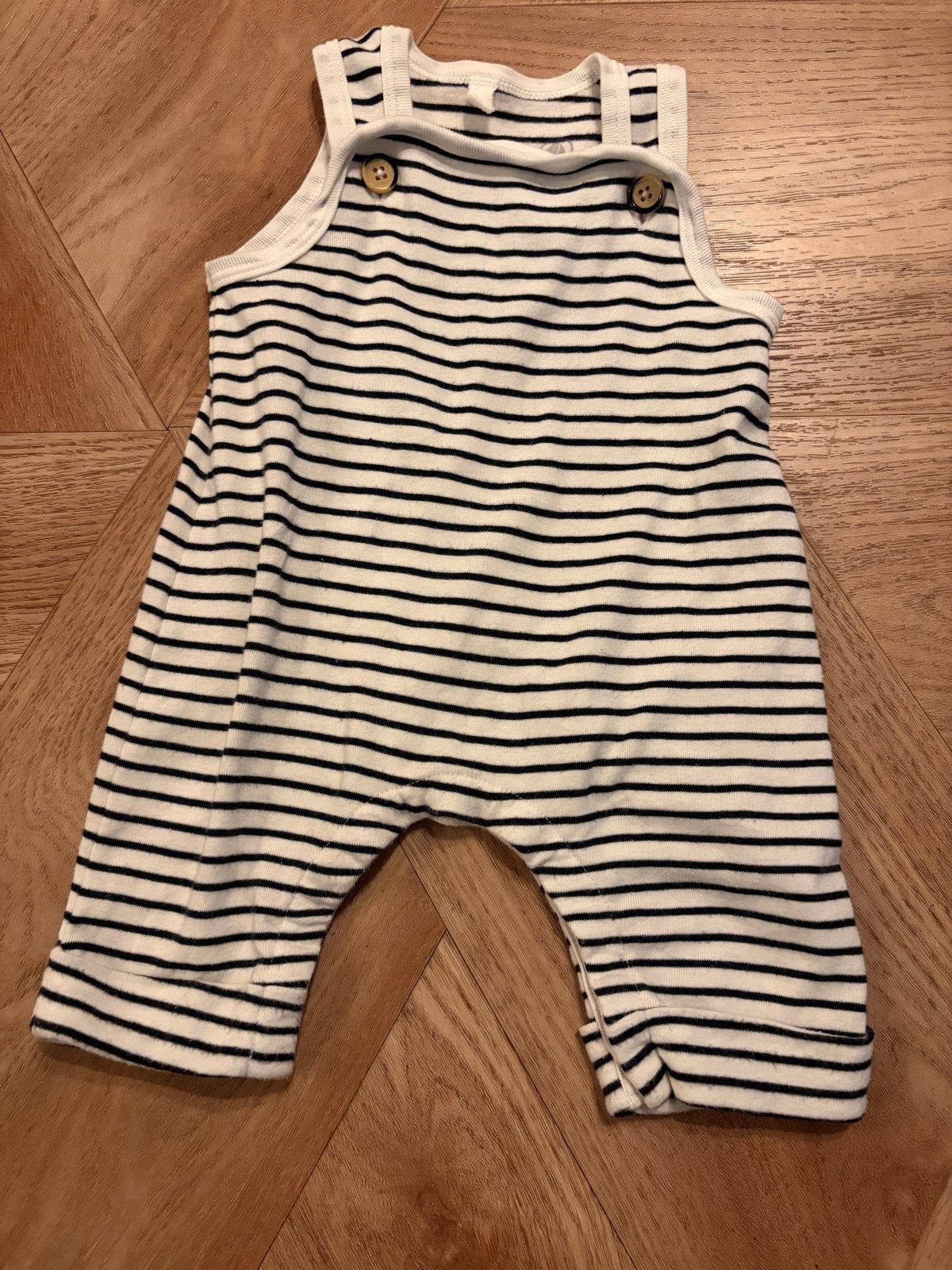 Petit Bateau gestreept tuinbroekje, Ophalen of Verzenden, Zo goed als nieuw, Jongetje of Meisje