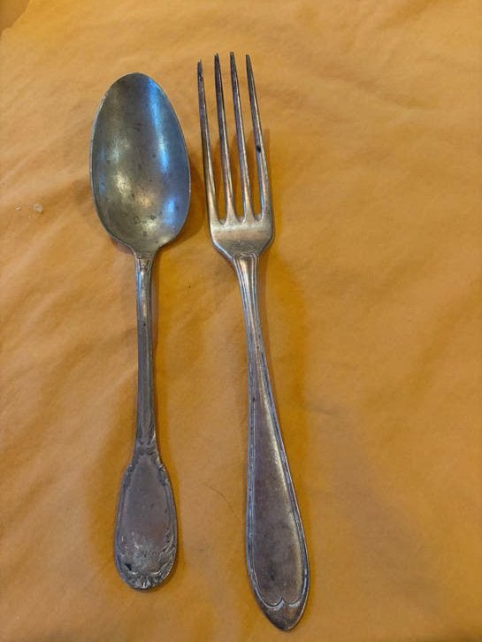 Vork en lepel, Antiek en Kunst, Ophalen of Verzenden