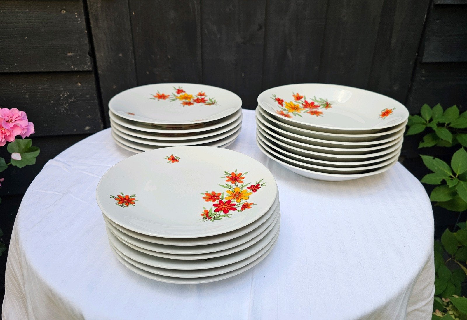 Vintage 21-delig PMR Jaeger & Co Bavaria servies – Jaren 70, Antiek en Kunst, Ophalen