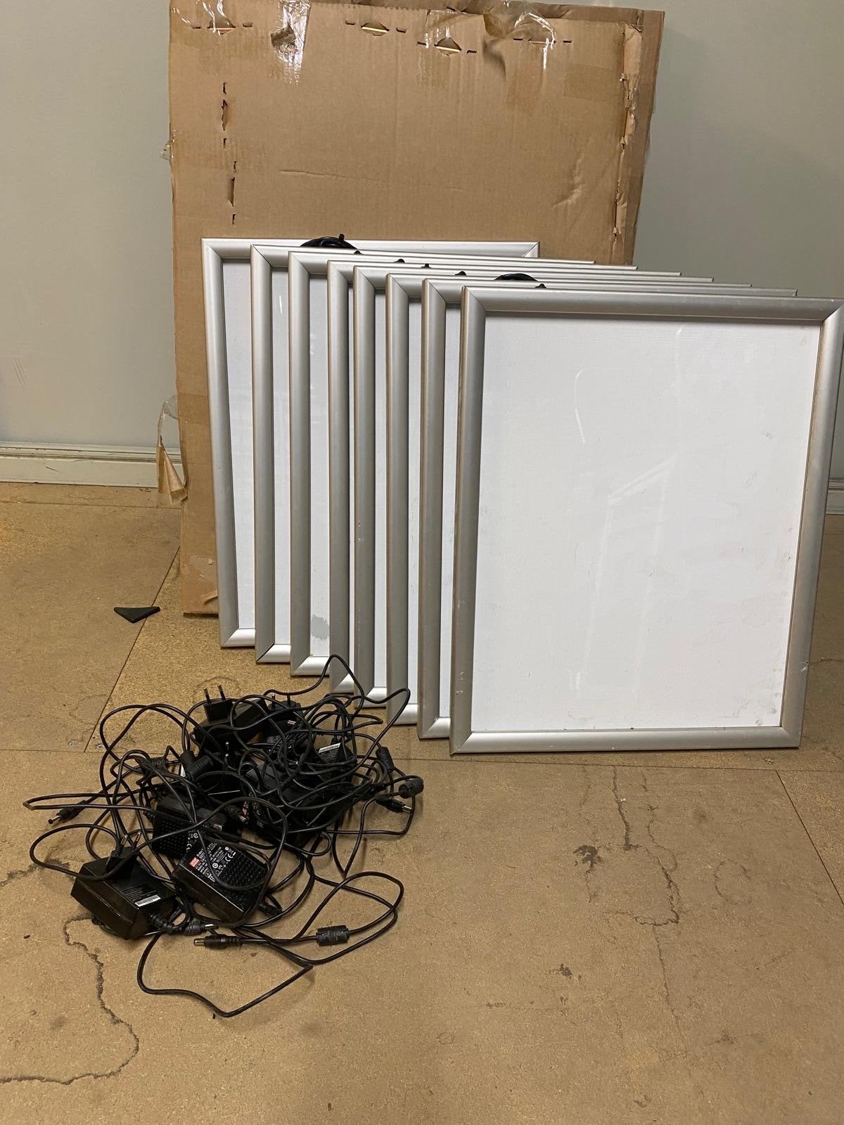 Set van 8 LED Lichtbakken - Flatlight 400x500 EZ LED, Ophalen, Gebruikt, Posterlijst, Metaal
