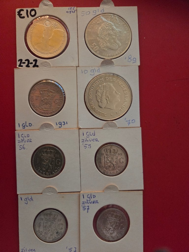 Guldens, 1 gulden, Koningin Juliana, Setje, Zilver