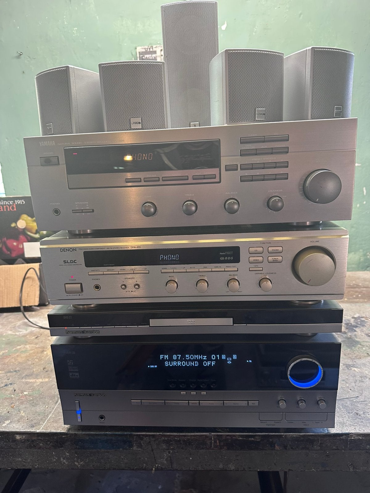 Receivers denon harman kardon yamaha, Ophalen, Gebruikt, Tuner of Radio, Losse componenten