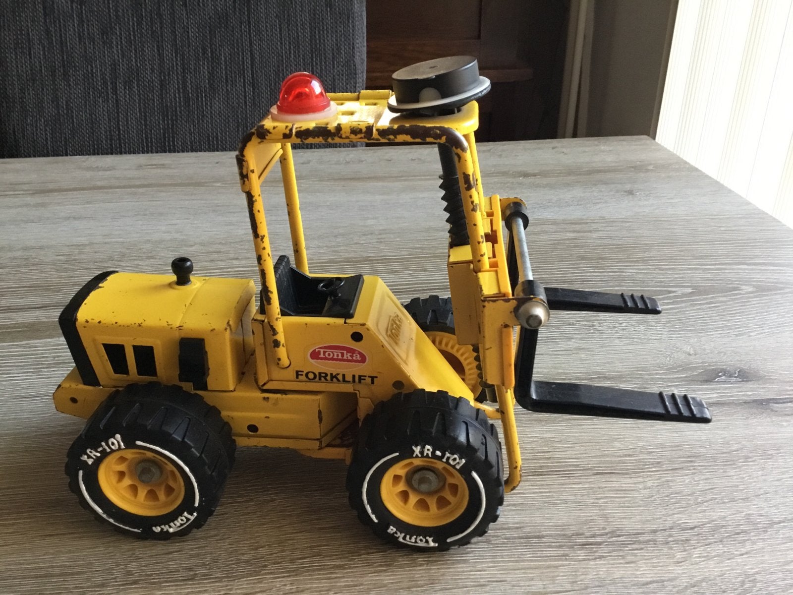 Vintage Grote Tonka Vorkheftruck Speelgoed - Geel Metaal, Ophalen of Verzenden, Gebruikt