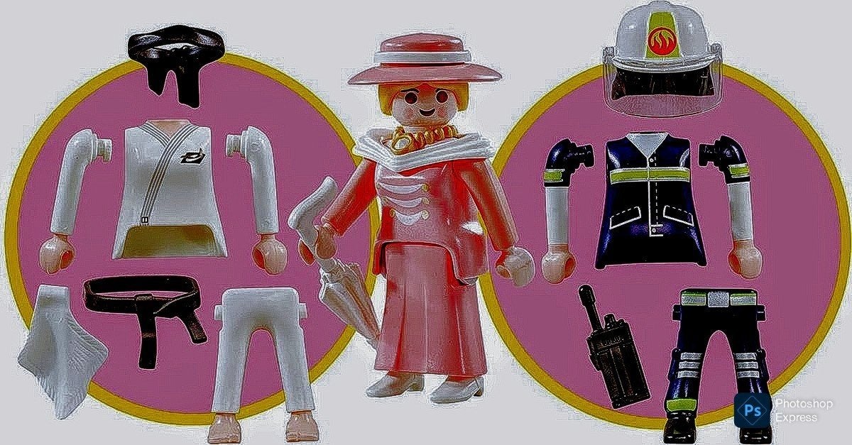 Multi Play Judoka Brandweervrouw En Dame 9855, Ophalen of Verzenden, Zo goed als nieuw, Complete set