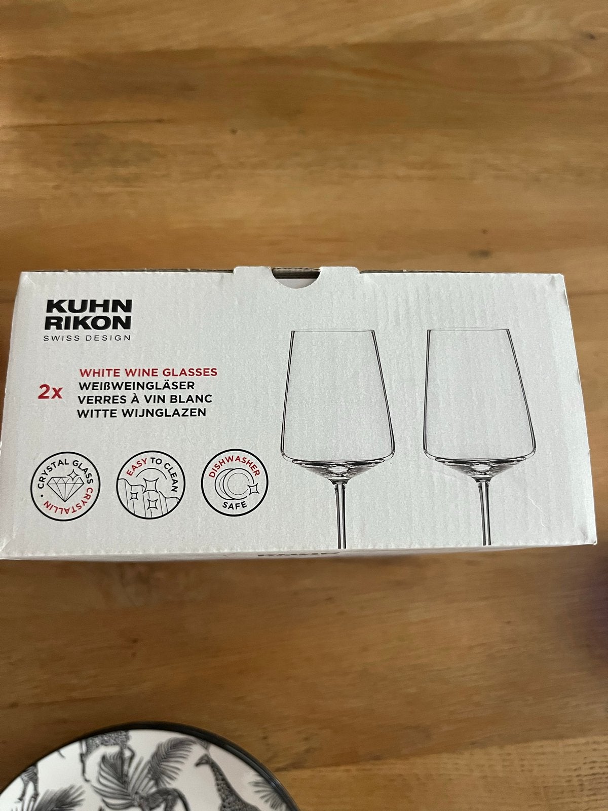 Kuhn Rikon Witte Wijnglazen - Set van 2, Huis en Inrichting, Ophalen, Glas of Glazen, Overige merken, Nieuw