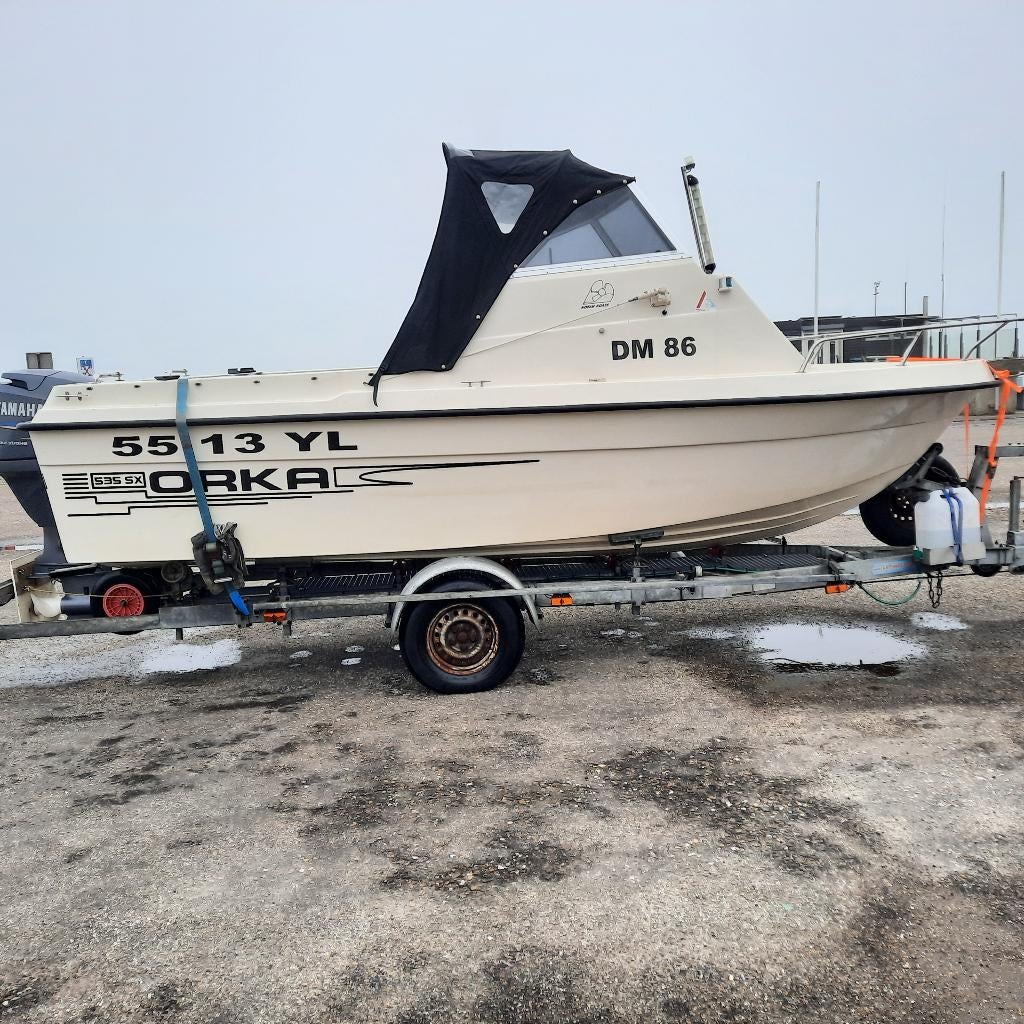 visboot  kajuit Orka , Yamaha 80 pk motor, Watersport en Boten, Vis- en Consoleboten, Zo goed als nieuw, Ophalen, 70 pk of meer