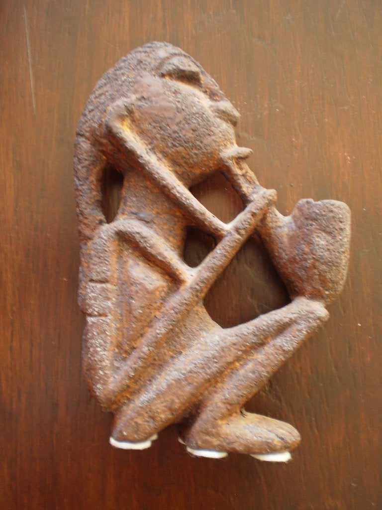Chief Dogon Mali stone beeldje Afrikaanse kunst, Ophalen of Verzenden