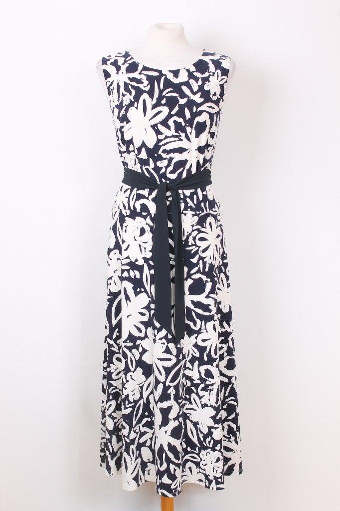 Zomer! Gebloemde jurk Ralph Lauren maat 44, Blauw, Maat 42/44 (L), Ophalen of Verzenden, Zo goed als nieuw