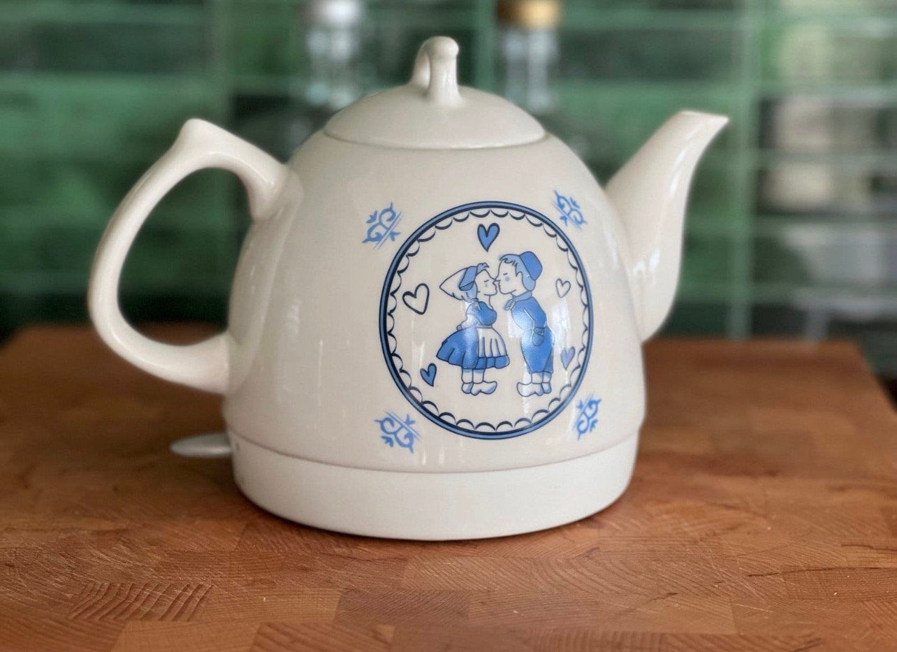 Waterkoker Delfts Blauw, nieuw in doos, Minder dan 1 liter, Ophalen, Nieuw