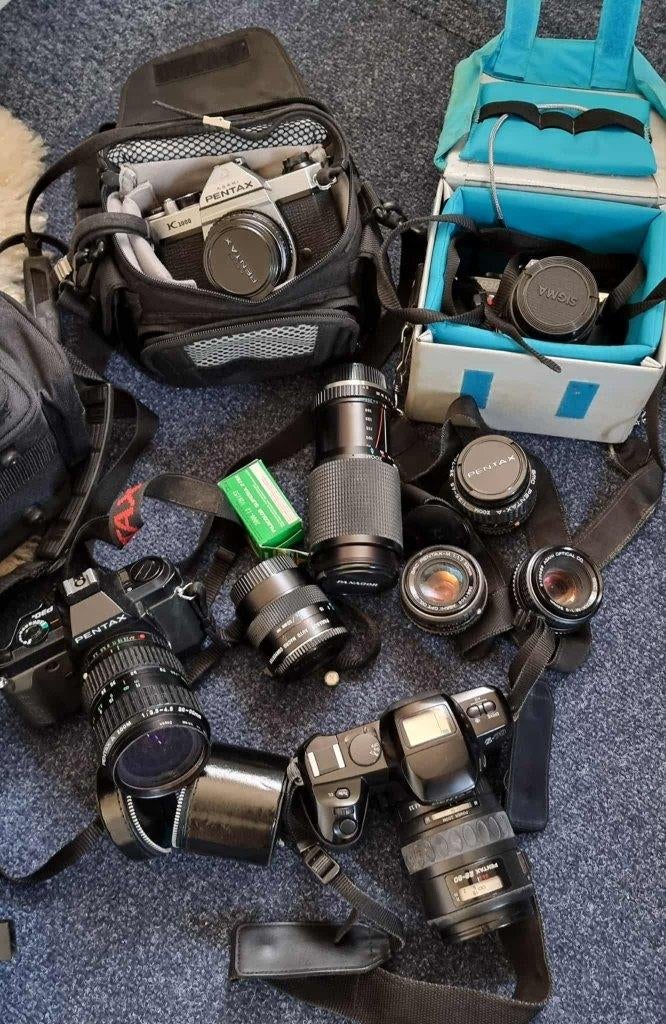 verzameling van 4 x PENTAX analog, Ophalen of Verzenden, Zo goed als nieuw, Spiegelreflex, Pentax