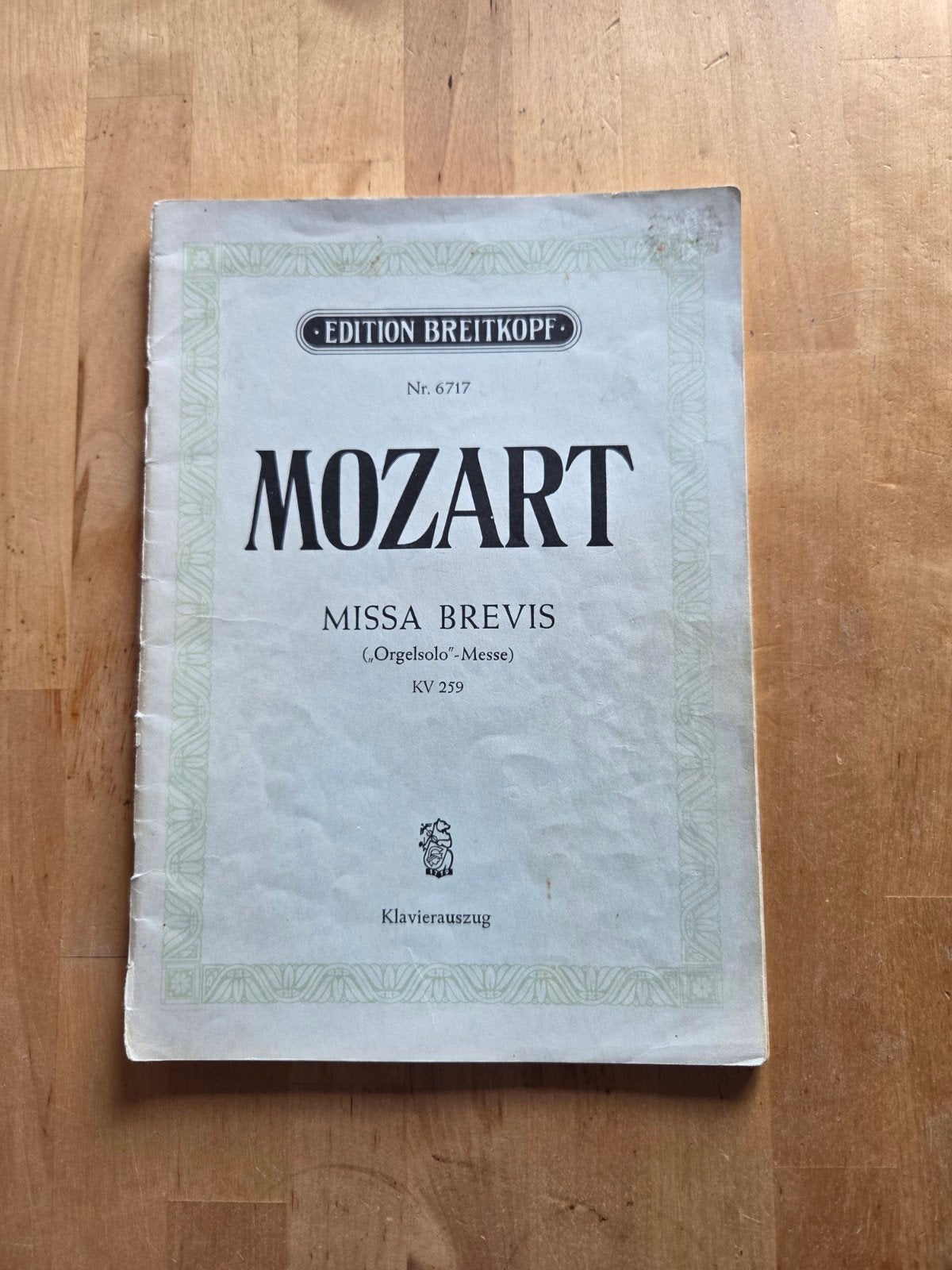 Mozart Missa Brevis KV 259 - Bladmuziek (Gebruikt), Gebruikt, Verzenden, Klassiek, Koor