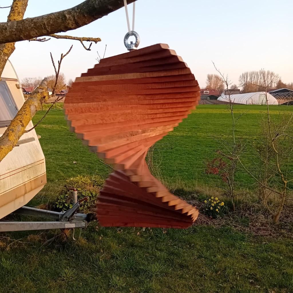 Windspinner hardhout – nieuw – 30x30x45 cm, Ophalen of Verzenden, Nieuw