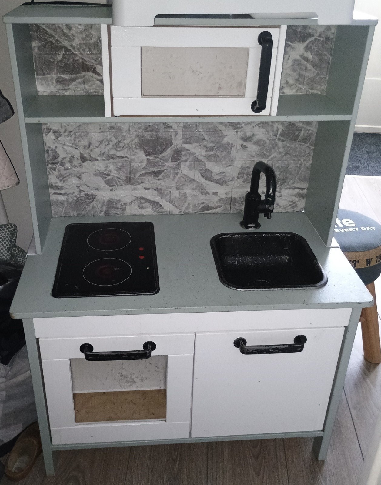 Houten speelkeuken met uitgebreide accessoires set, Ophalen, Gebruikt, Speelkeuken