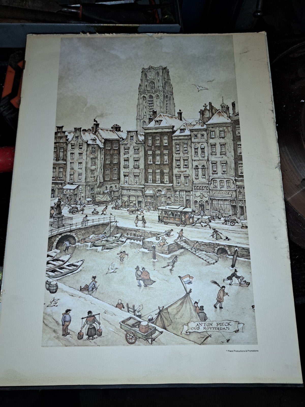 Anton Pieck - Oud Rotterdam - Wintertafereel, Ophalen of Verzenden, Gelezen, Overige onderwerpen, Anton Pieck