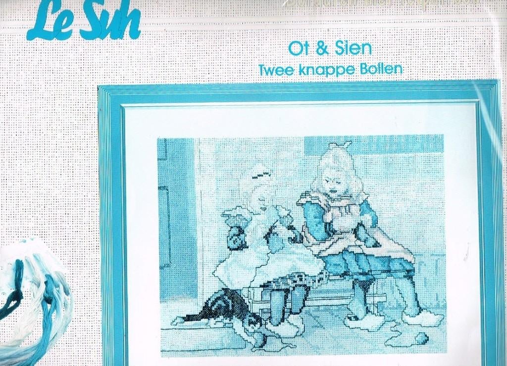 Cado le suh  , sale Ot & Sien borduurpakket 2 knappe bollen, Hobby en Vrije tijd, Ophalen of Verzenden, Nieuw, Handborduren, Borduurpakket