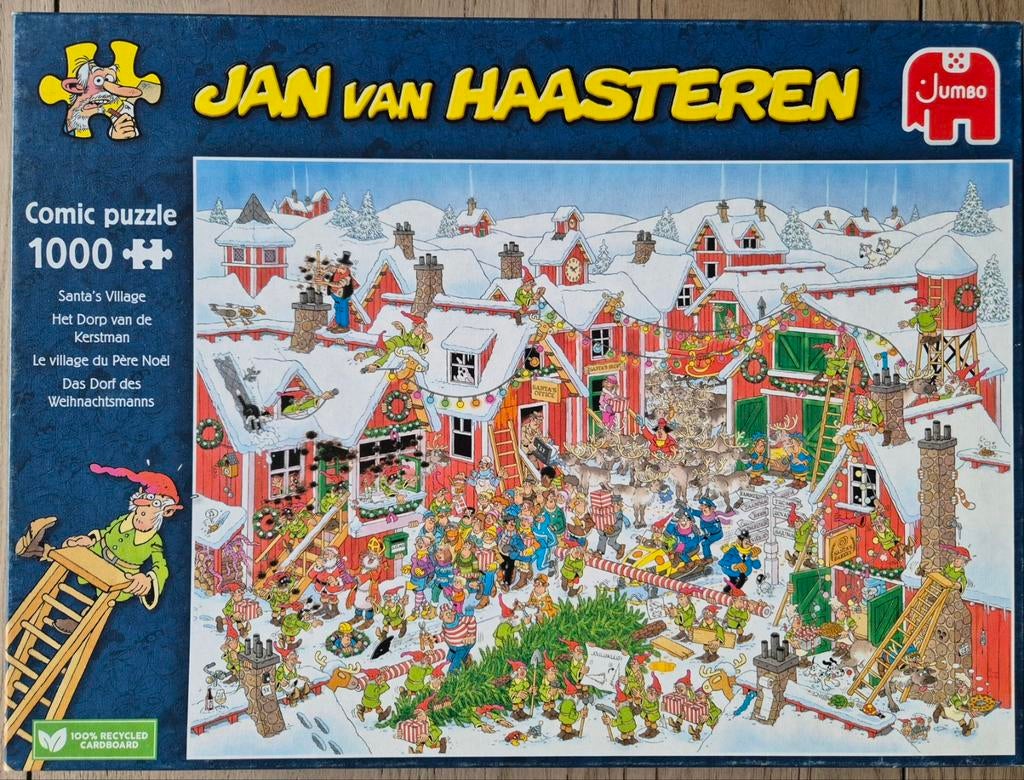 Jan van Haasteren puzzel 1000 st.: Het Dorp van de Kerstman, Ophalen, 500 t/m 1500 stukjes, Zo goed als nieuw