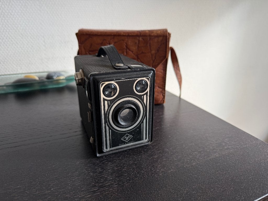 vintage Agfa Synchro Box camera, Ophalen of Verzenden, Gebruikt, Compact, Overige Merken