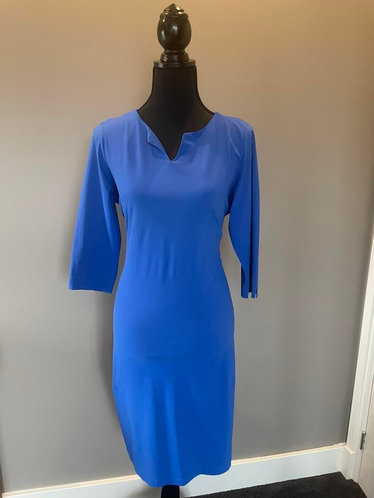 Jurk, disenjo, hemelsblauw, koningsblauw, maat xl., Kleding | Dames, Jurken, Ophalen of Verzenden, Gedragen, Maat 46/48 (XL) of groter