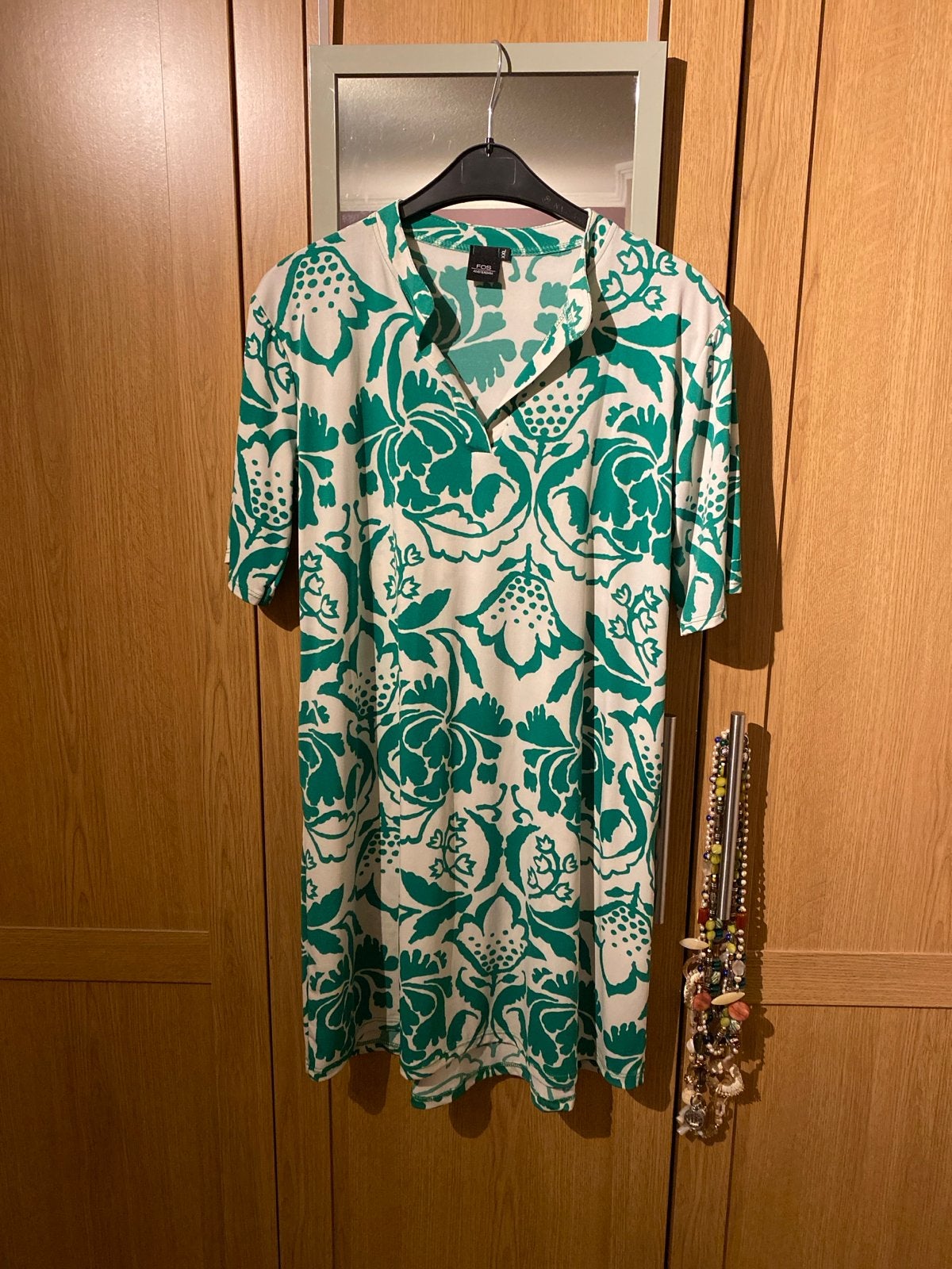 FOS Amsterdam Jurk Groen/Wit Bloemenprint Maat XXL, Kleding | Dames, Maat 46/48 (XL) of groter, Ophalen of Verzenden, Zo goed als nieuw